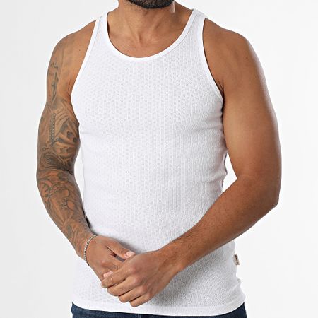 Jack And Jones - Camiseta de tirantes Hydra Pointelle White Rib