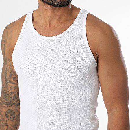 Jack And Jones - Camiseta de tirantes Hydra Pointelle White Rib