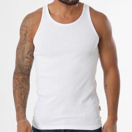 Jack And Jones - Camiseta de tirantes Hydra Pointelle White Rib