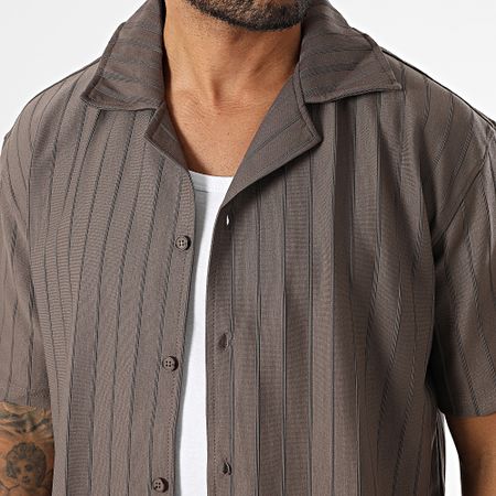 Mackten - Conjunto de camisa de manga corta y pantalón corto 131 Gris marengo