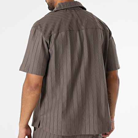 Mackten - Conjunto de camisa de manga corta y pantalón corto 131 Gris marengo
