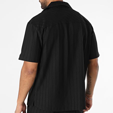 Mackten - Conjunto de camisa de manga corta y pantalón corto 131 Negro