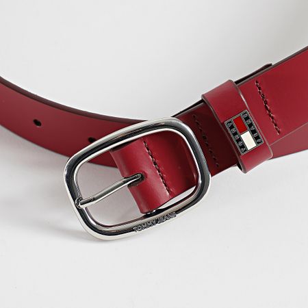 Tommy Jeans - Cinturón ovalado para mujer 5836 Burdeos