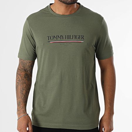Tommy Hilfiger - Camiseta Marca Love Hilfiger 0324 Caqui Verde