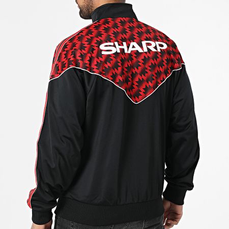 Adidas Performance - Manchester United Striped Zip Jacket JF0373 Negro Rojo