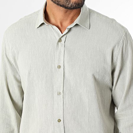 Armita - 807 Regular Fit Camisa Manga Larga Verde Claro Heather