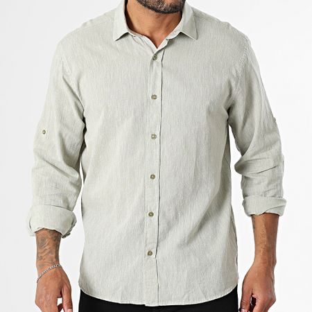 Armita - 807 Regular Fit Camisa Manga Larga Verde Claro Heather