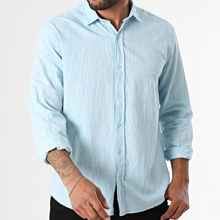 Armita - 807 Regular Fit Camisa Manga Larga Azul Claro Heather