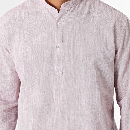Armita - 808 Camisa Burdeos Chiné Regular Fit Manga Larga