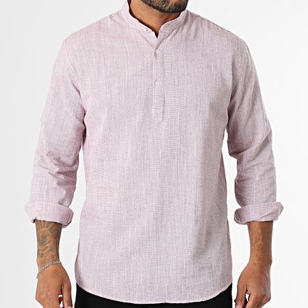 Armita - 808 Camisa Burdeos Chiné Regular Fit Manga Larga