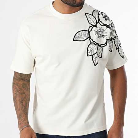 Classic Series - Camiseta oversize G-9 Light Beige Floral