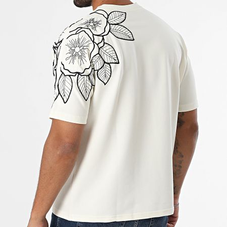 Classic Series - Camiseta oversize G-9 Light Beige Floral
