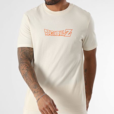 Dragon Ball Z - Goku Beige Naranja Tee Shirt Y Jogging Shorts Bundle