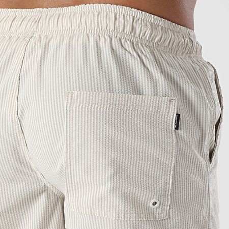 Jack And Jones - Shorts de baño Maui Beige Rayas Blancas