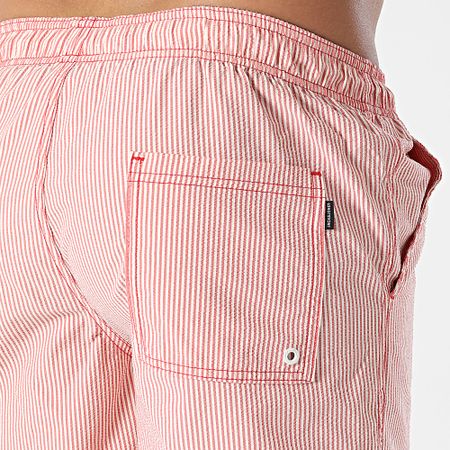 Jack And Jones - Bañador de rayas Maui Rojo Blanco