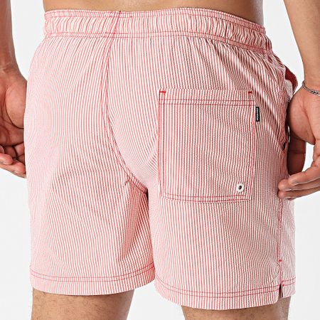 Jack And Jones - Bañador de rayas Maui Rojo Blanco