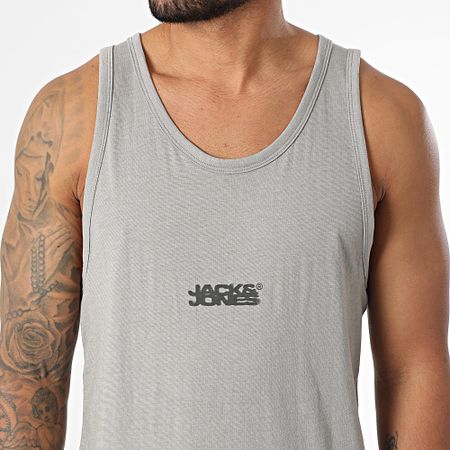 Jack And Jones - Sago Small Logo Slub Tank Top Gris