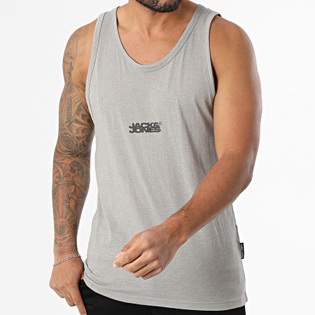 Jack And Jones - Sago Small Logo Slub Tank Top Gris
