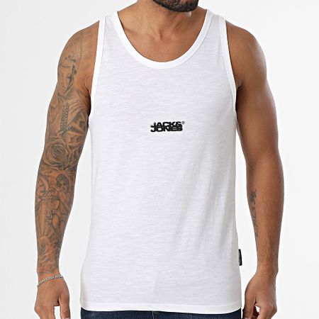 Jack And Jones - Sago Small Logo Slub Tank Top Blanco