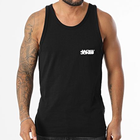 Jack And Jones - Sago Small Logo Slub Tank Top Negro