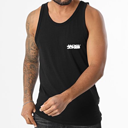 Jack And Jones - Sago Small Logo Slub Tank Top Negro