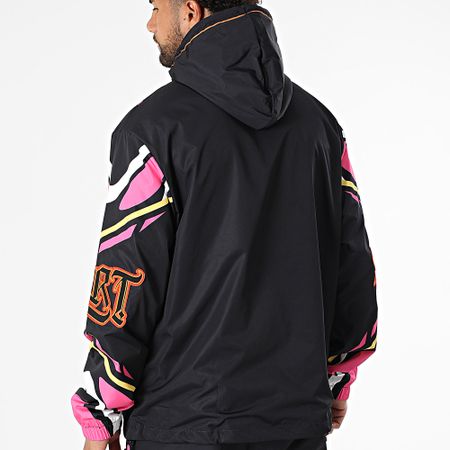 PRT - Conjunto de chaqueta con capucha y cremallera y pantalón cargo negro Rebel