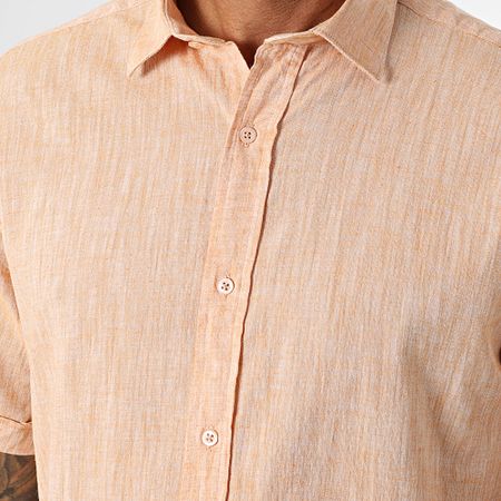 Armita - Camisa Manga Corta Regular Fit 853 Naranja Chiné