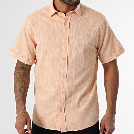 Armita - Camisa Manga Corta Regular Fit 853 Naranja Chiné