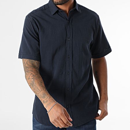 Armita - Regular Fit 853 Camisa azul marino de manga corta
