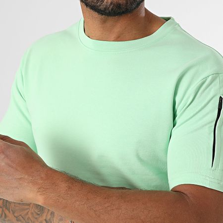 Black Industry - Conjunto de camiseta oversize y pantalón corto verde claro