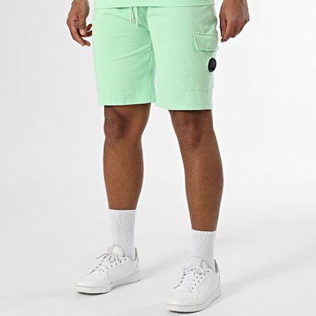 Black Industry - Conjunto de camiseta oversize y pantalón corto verde claro