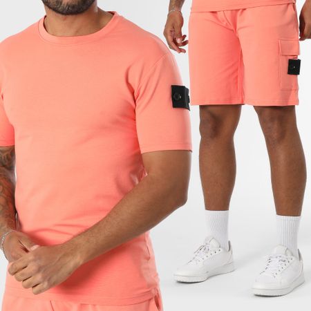 Black Industry - 009 Conjunto de camiseta y pantalón corto Salmón