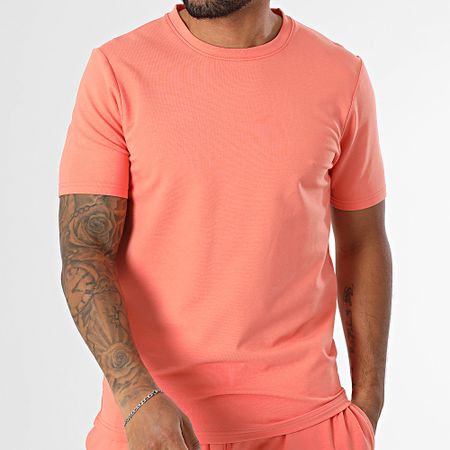 Black Industry - Conjunto de camiseta oversize y pantalón corto Salmón