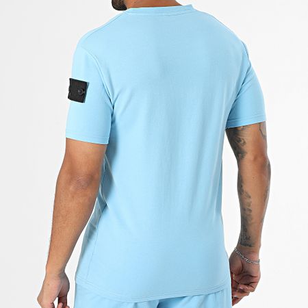 Black Industry - Conjunto de camiseta y pantalón corto 009 azul claro