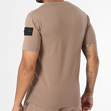 Black Industry - Conjunto de camiseta y pantalón corto 009 marrón