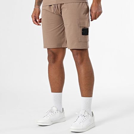 Black Industry - Conjunto de camiseta y pantalón corto 009 marrón