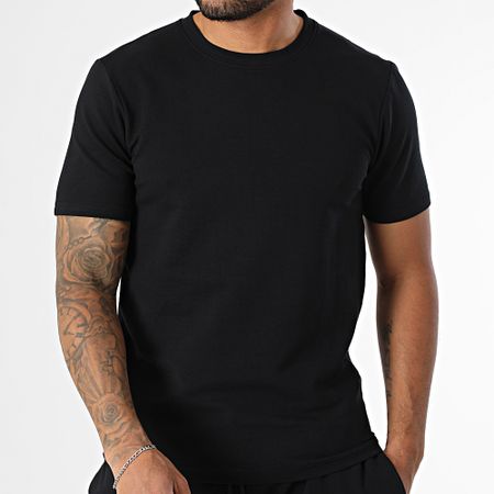 Black Industry - Conjunto de camiseta oversize negra y pantalón corto de jogging