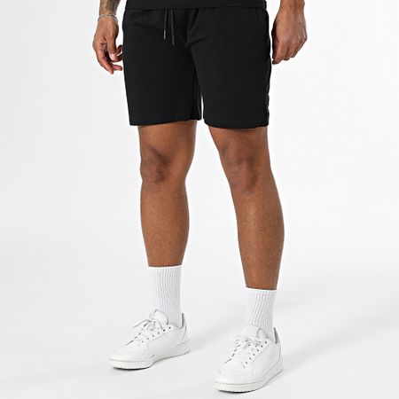 Black Industry - Conjunto de camiseta oversize negra y pantalón corto de jogging