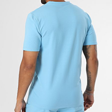 Black Industry - Conjunto de camiseta oversize y pantalón corto azul claro