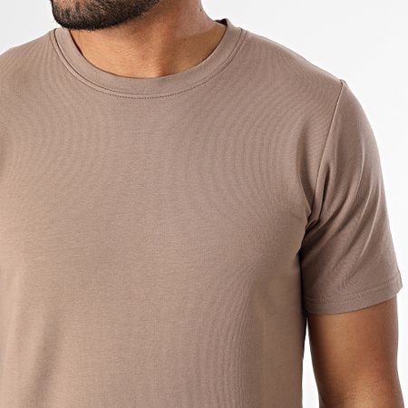 Black Industry - Conjunto de camiseta oversize y pantalón corto de jogging marrón