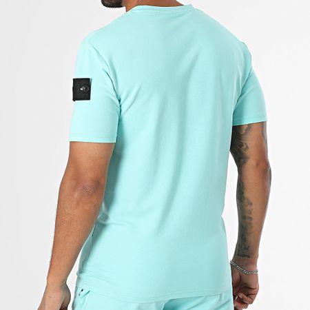 Black Industry - Conjunto de camiseta turquesa y pantalón corto 009