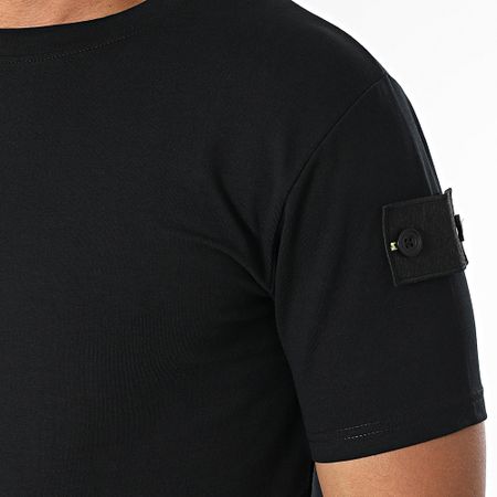 Black Industry - 009 Conjunto de camiseta negra y pantalón corto de jogging