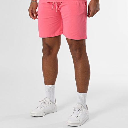 Black Industry - Conjunto de camiseta oversize y pantalón corto de jogging rosa