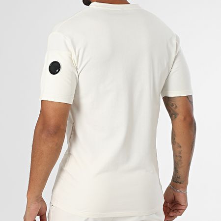 Black Industry - Conjunto de camiseta oversize y pantalón corto de jogging beige claro