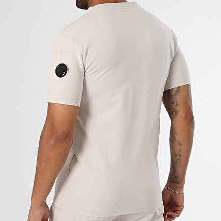 Black Industry - Conjunto de camiseta oversize y pantalón corto de jogging beige