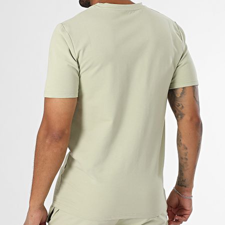 Black Industry - Conjunto de camiseta oversize y pantalón corto verde caqui claro