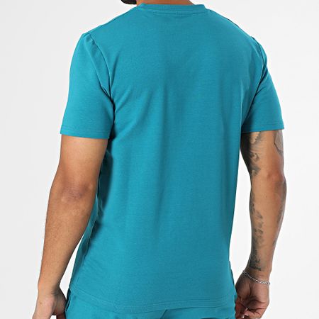 Black Industry - Conjunto de camiseta oversize y pantalón corto azul petróleo