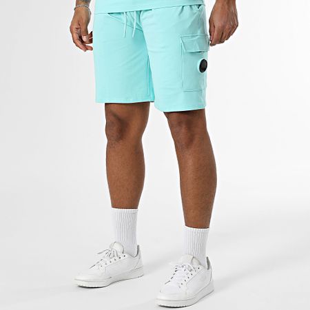 Black Industry - Conjunto de camiseta oversize turquesa y pantalón corto de jogging