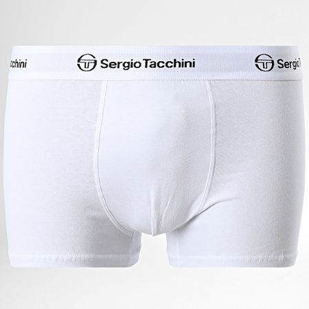 Sergio Tacchini - Juego de 3 calzoncillos bóxer 92892630 Negro Gris Heather Blanco