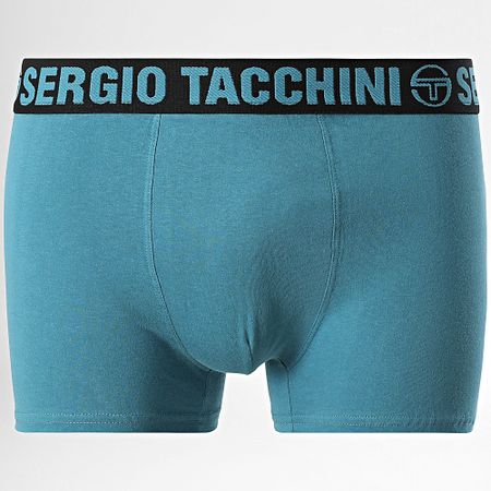 Sergio Tacchini - Juego de 3 calzoncillos bóxer 92893330 Negro Gris Heather Azul Petróleo